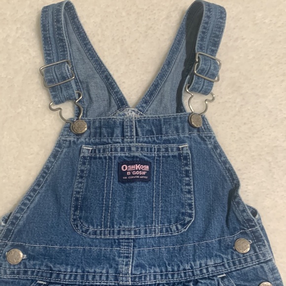 OshKosh Denim Overalls for little girls size 3T blue color - Picture 3 of 16